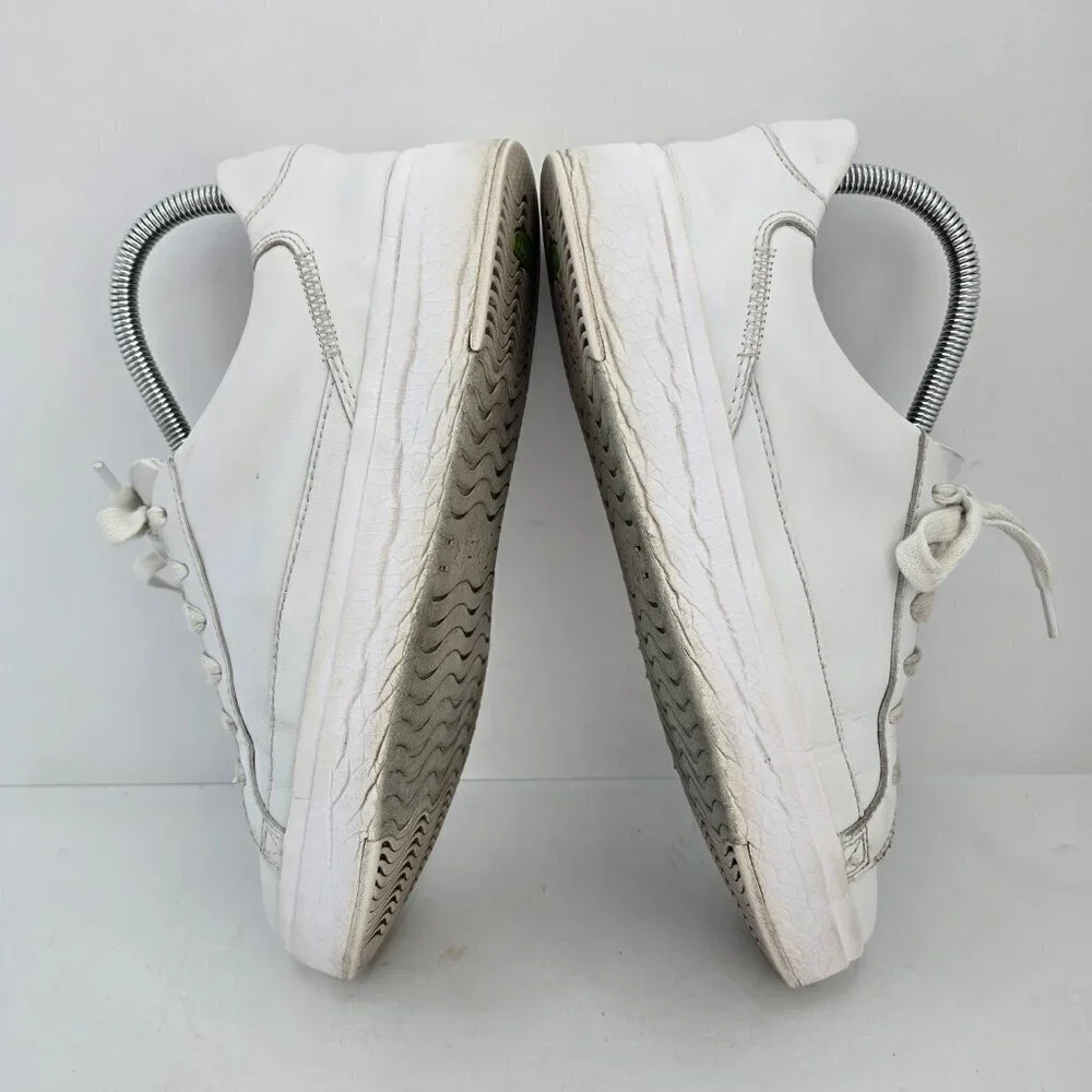 Kizik | Vegas triple white leather sporty slip-on sneakers | WMS 8.5